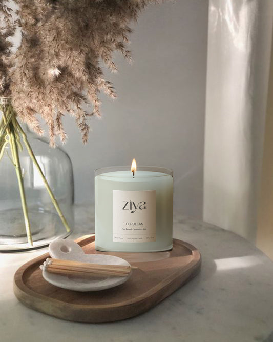 Cerulean Soy Wax Candle – Sea Fennel, Cucumber & Aloe