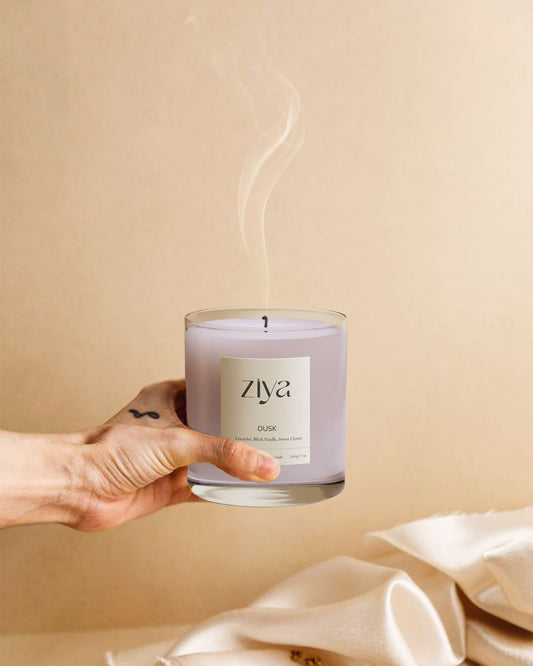 Dusk Soy Wax Candle – Lavender, Black Vanilla & Sweet Clover