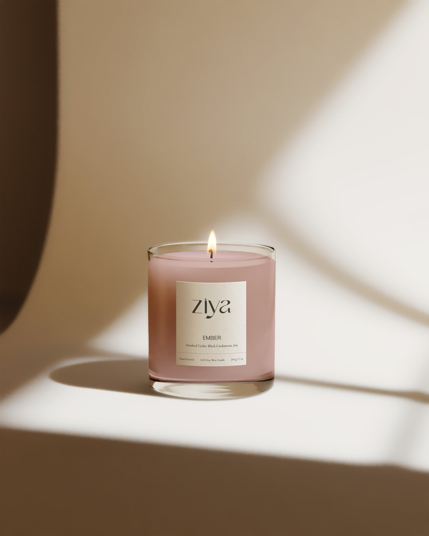 Ember Soy Wax Candle – Smoked Cedar, Black Cardamom & Iris