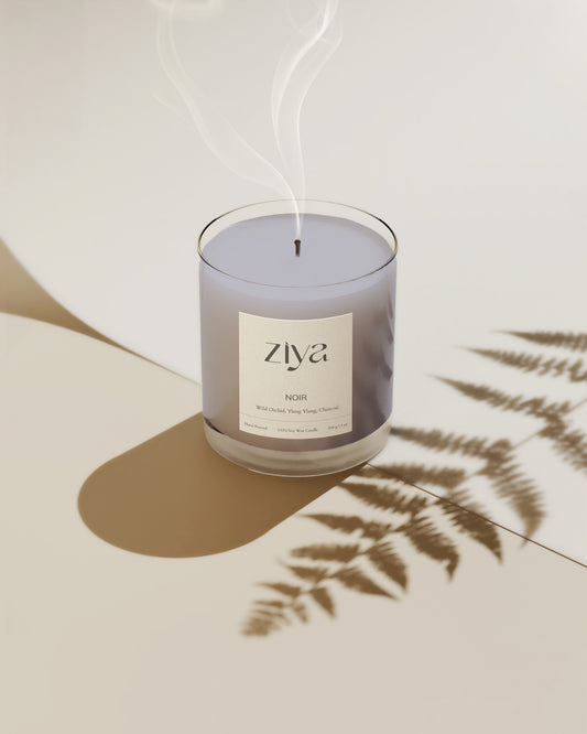 Noir Soy Wax Candle – Wild Orchid, Ylang Ylang & Charcoal