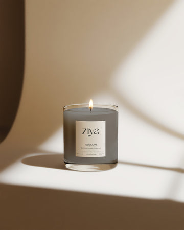 Obsidian Soy Wax Candle – Petrichor, Patchouli & Amber